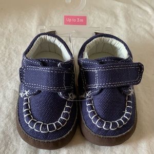 Carter's Child of Mine 0-3mths Boy Shoes BLU/Brown